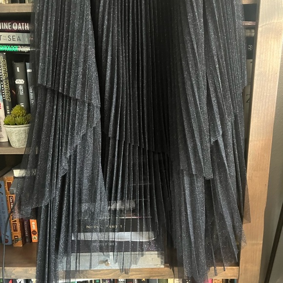 All Saints Veena Metallic Tulle Skirt - Picture 7 of 10